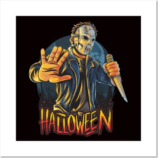 Halloween Season Scary Horor Devil Man Posters and Art